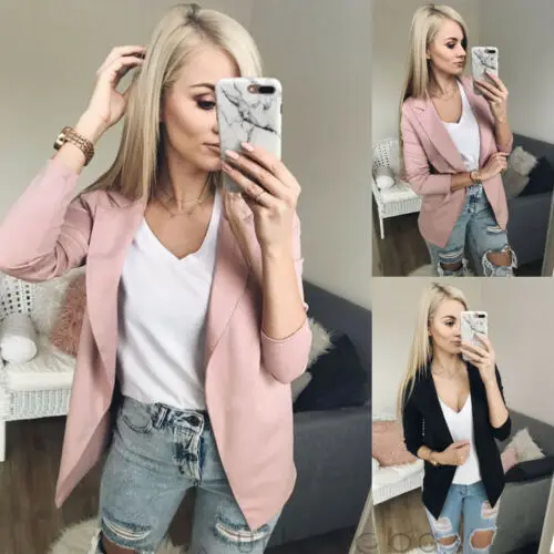 

New Fashion Women Blazers For Office Lady Jacket Lady Work Blazers Elegant Ladies Tops Long Sleeve Coats And Jackets Outerwear