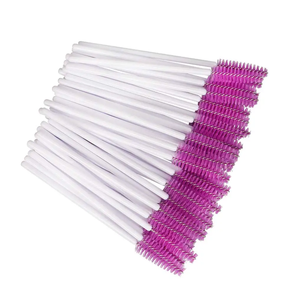 

1000 PCS Disposable Eyelash Brushes Mascara Wands Eye Lash Eyebrow Applicator Cosmetic Makeup Brush Tool Kits (White-Purple)