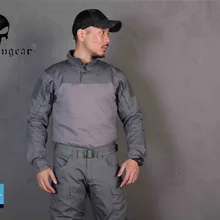 Военная Униформа BDU Охота Одежда Emerson тактическое боевое Нападение футболки Серый Волк EM9316W