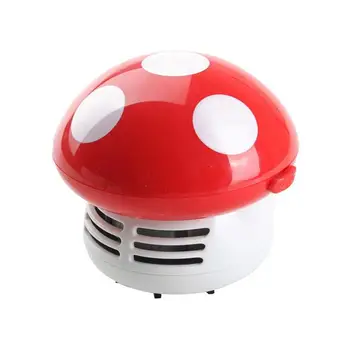 

Functional Desktop Vacuum cleaner cartoon mushroom Mini Dust Collector Household Computer keyboard Clean Brushes