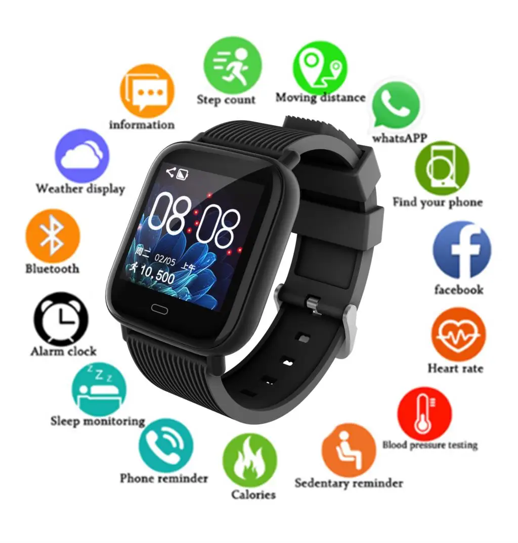 

Smart Band Super Long Standby Blood Pressure Oxygen Smart Bracelet IP68 Waterproof activity tracker Fitness wristband
