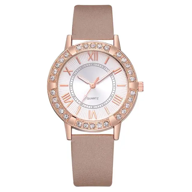 Dropship Fashion erkek saat Quartz Watch Women Girl Diamond Leather Band Wrist B Dropship Fashion erkek saat Quartz Watch Women Girl Diamond Leather Band Wrist B