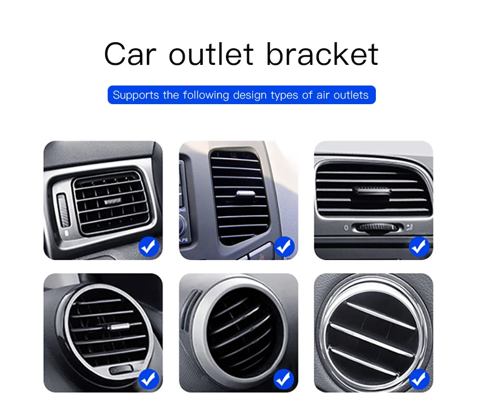 ACCEZZ Universal Car Phone Holder Gravity Bracket Stand Air Vent Mount Flexible For iPhone X 7 Xs Samsung s10 Car Mobile Holder