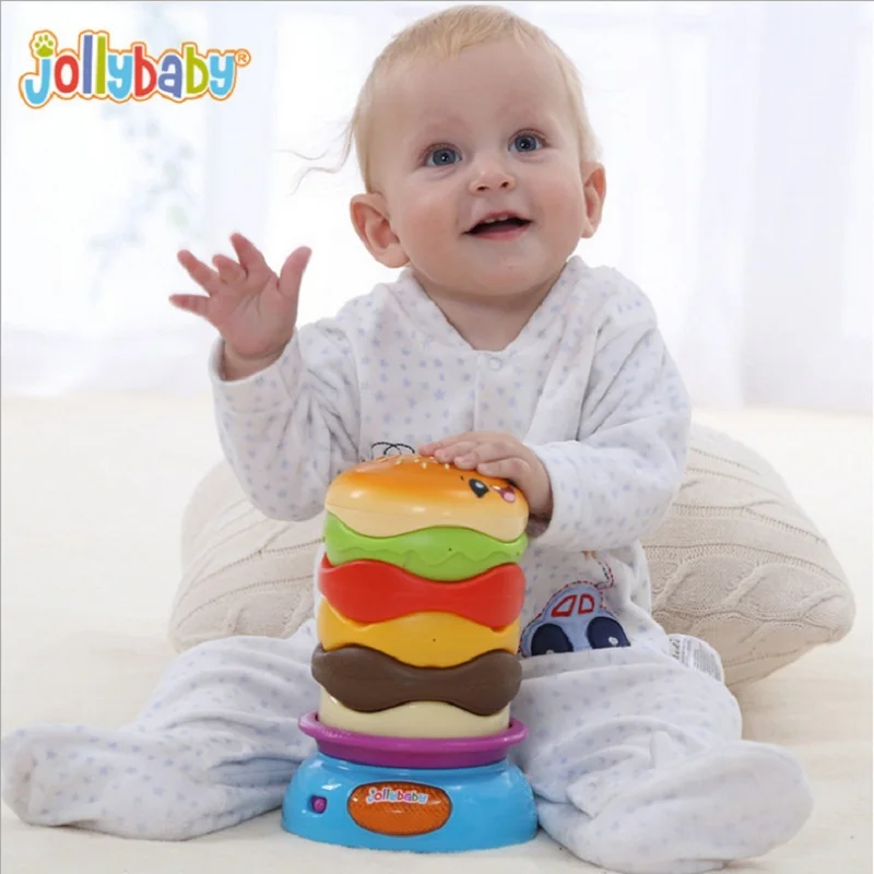 Sozzy Baby Learn Toys Musical Instrument Early Educational Music Bread Multi Layer Hamburger Toy 0-36 Months | Игрушки и хобби