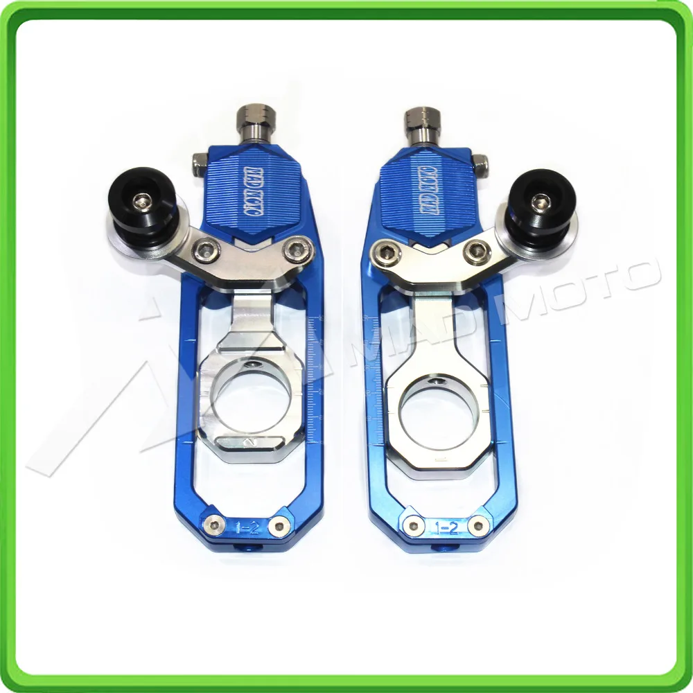 

Motorcycle Chain Tensioner Adjuster with bobbins kit for Yamaha R1 YZF-R1 2007 2008 2009 2010 2011 2012 2013 2014 Blue&Silver