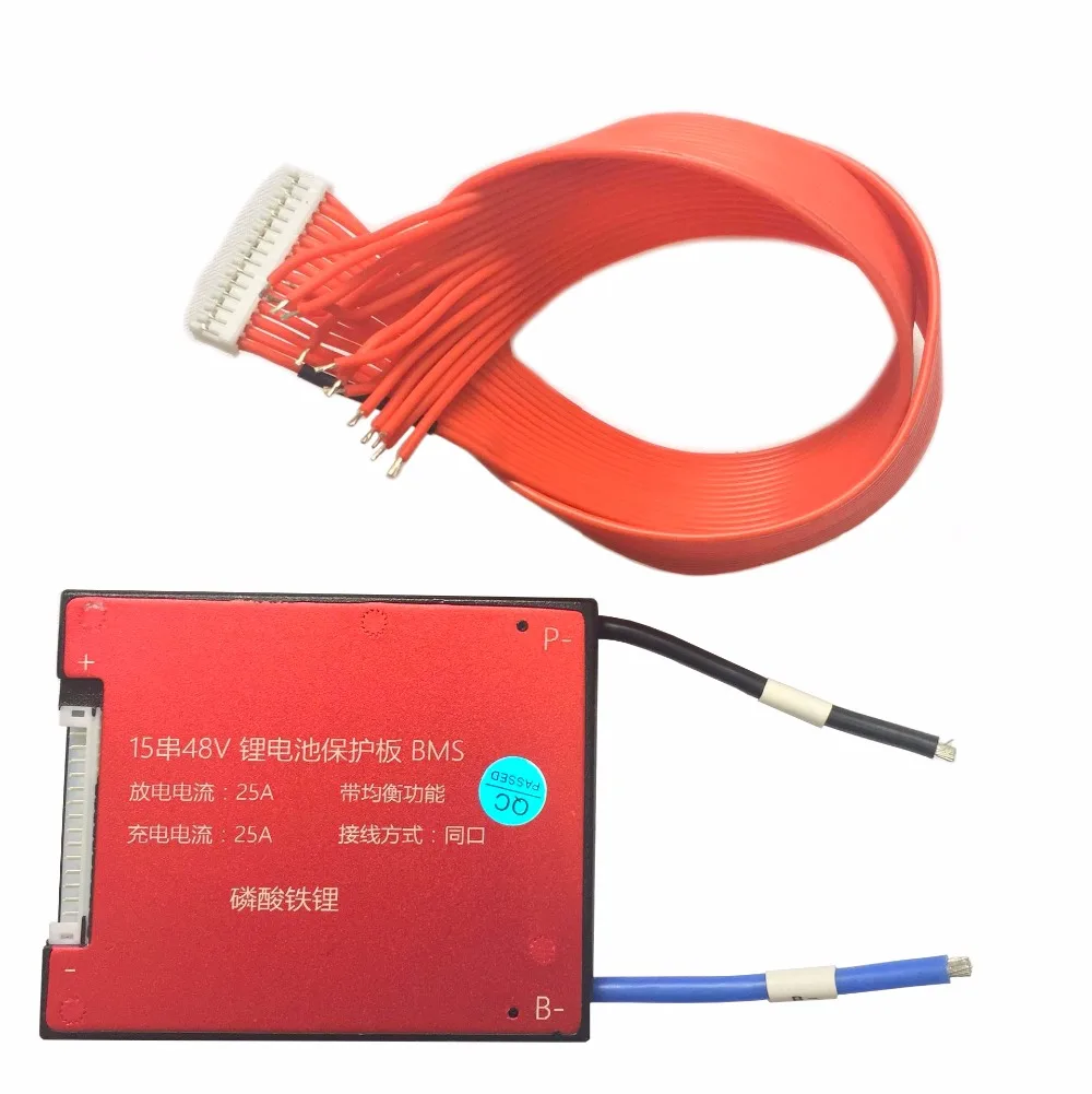 Система управления аккумулятором 15S 48V 20A 30A 40A 50A 60A BMS PCM PCB для Lifepo4 аккумулятор с