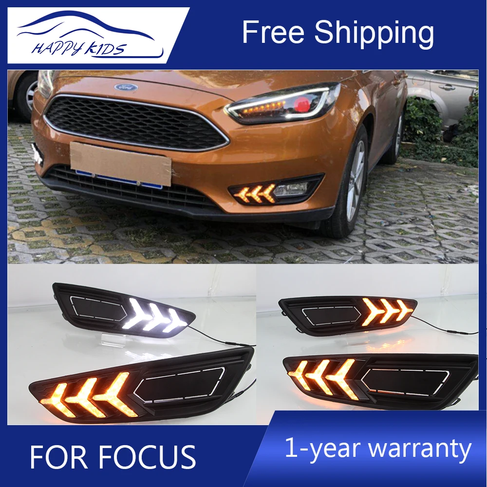 Стайлинг автомобиля Drl для Ford Focus 2015-2018 с реле сигнала Matix водонепроницаемый 12 В
