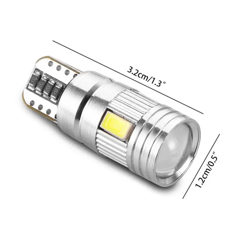 1 пара, Автомобильный светодиодный светильник T10, лампочки 168, 194, W5W, светильник на танкетке, s лампочка 5630SMD, белая боковая габаритная лампочка, 7000 K, 12 V, автомобильные аксессуары