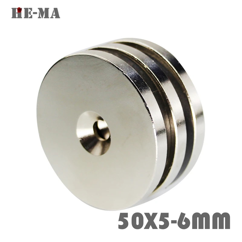 

imanes 1Pcs Neodymium Magnet Ring 50x5mm With Hole 6mm Permanent N35 Small Round Super Strong Powerful Magnetic Magnets 50x5-6mm