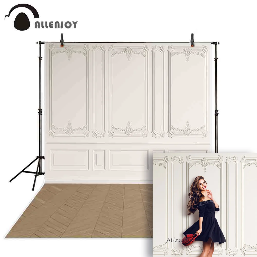 

Allenjoy backgrounds for photography studio gorgeous palace style solid color wall stripe classic decoration backdrop photocall