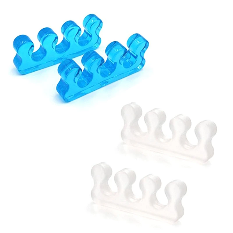

2Pcs/Pair Silicone Toe Separator Finger Spacer For Manicure Pedicure Nail Tool Flexible Soft Silica Toe Separating Gel