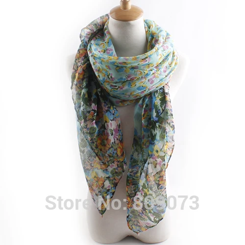 Осенне-зимний женский шарф, шифон, цветочный принт, длинный шарф, хлопок, вуаль, палантин, глушитель, дизайн, пашмины, шарфы, обёрточная бумага
