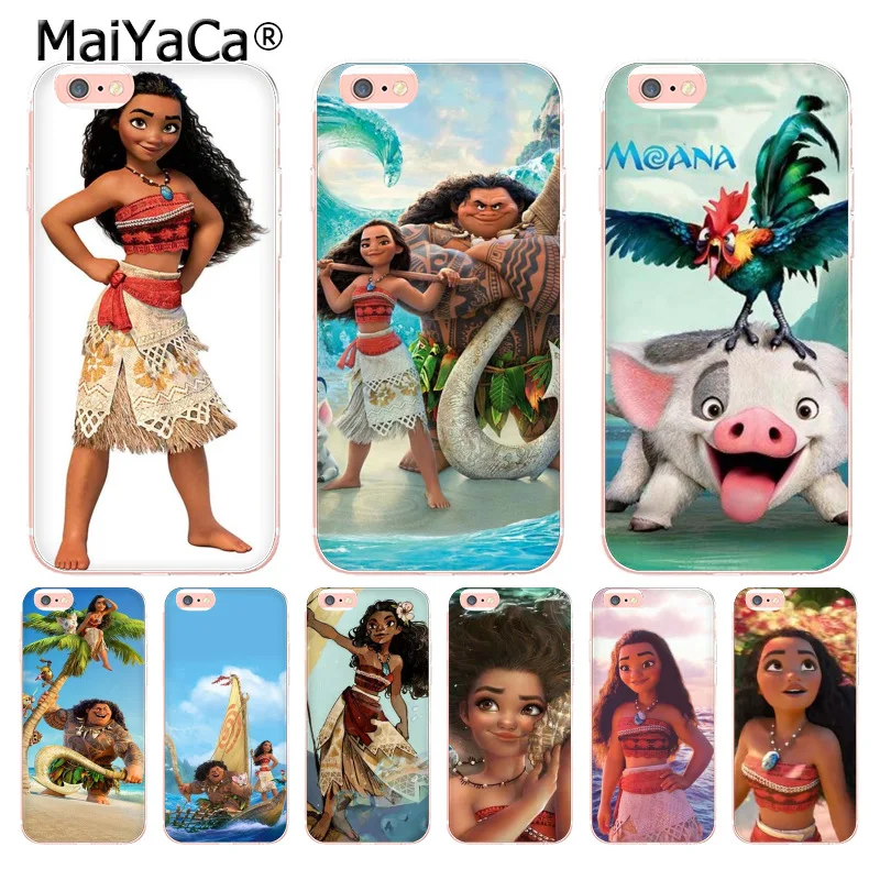

MaiYaCa moana transparent soft tpu phone case cover for iPhone X 6 6s 7 7plus 8 8Plus 4 4S 5 5S 5C case coque