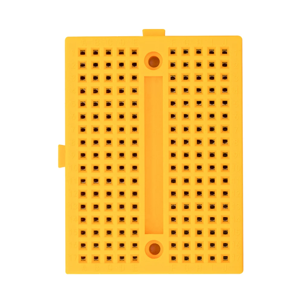 SYB-170 Mini Solderless Prototype Experiment Test Breadboard 170 Tie-points 35*47*8.5mm for arduino diy kit - Цвет: Цвет: желтый