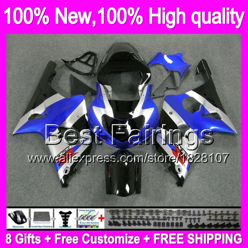 

Fairing For SUZUKI GSX-R1000 Blue black GSXR1000 00-02 86B16 K2 GSXR 1000 Blue blk GSX R1000 00 01 02 2000 2001 2002 +Decal