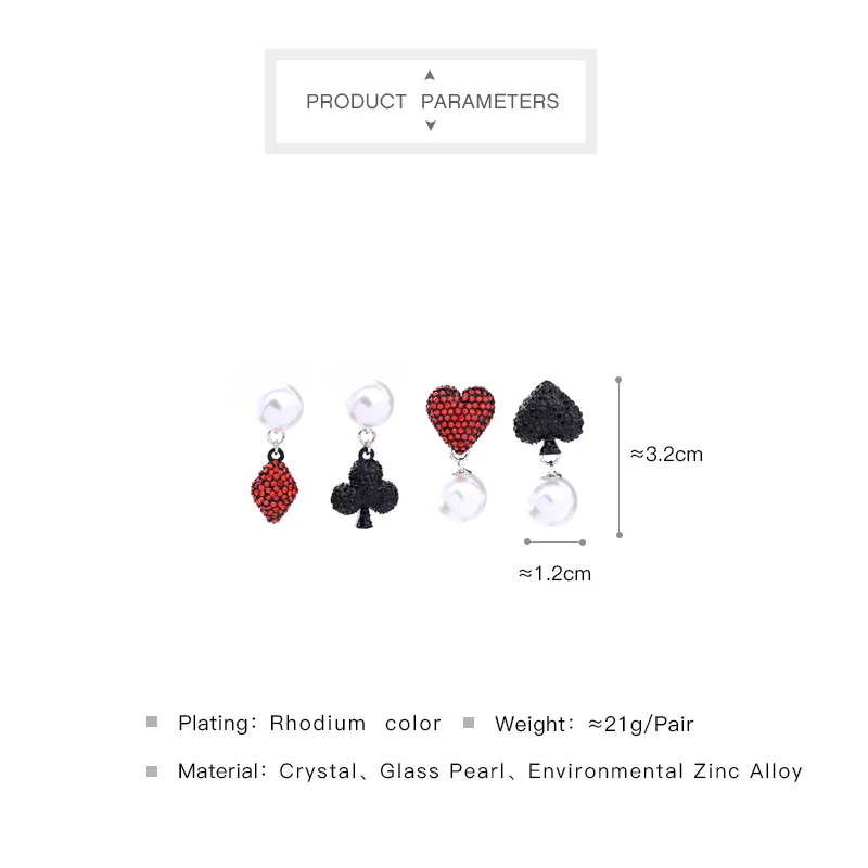 Серьги подвески с искусственным жемчугом 4 шт./компл.|crystal heart earrings|earrings elegantdrop earrings