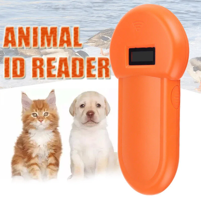 

134.2Khz Animal ID Reader LCD Display RFID Portable Pet Microchip Recognition Ear Tag Scanner Best Price