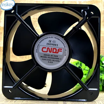 

TA20060HBL-2 Industrial Fan Double Ball Blower Cooling Fan AC 220V 0.45A 20060 20cm 200*200*60mm 2 Wires 50/60HZ