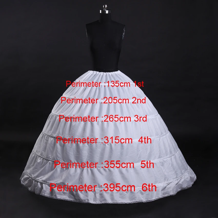 Быстрая доставка; Лидер продаж; 6 Обручи кринолин нижняя или юбку для свадебное платье Большие размеры 65 см-110 см