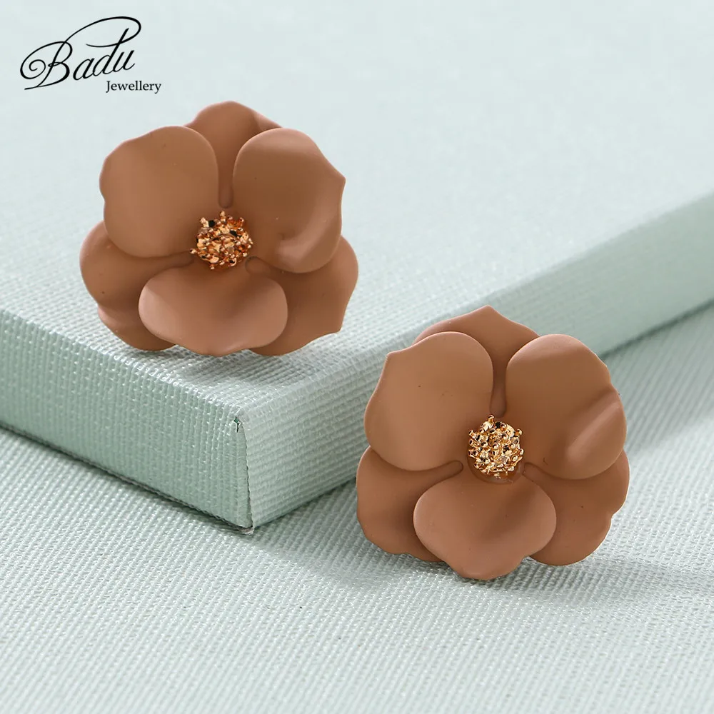 Badu цветочные милые сережки-шпильки Цветочные женские шпильки Стразы корейские ювелирные изделия богемные ювелирные изделия подарок для девушки