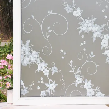 

Wide 45/60/90cm Frosted Glass Self Adhesive Glass Window Film Privacy Window Stickers Vinyl Home Decor White