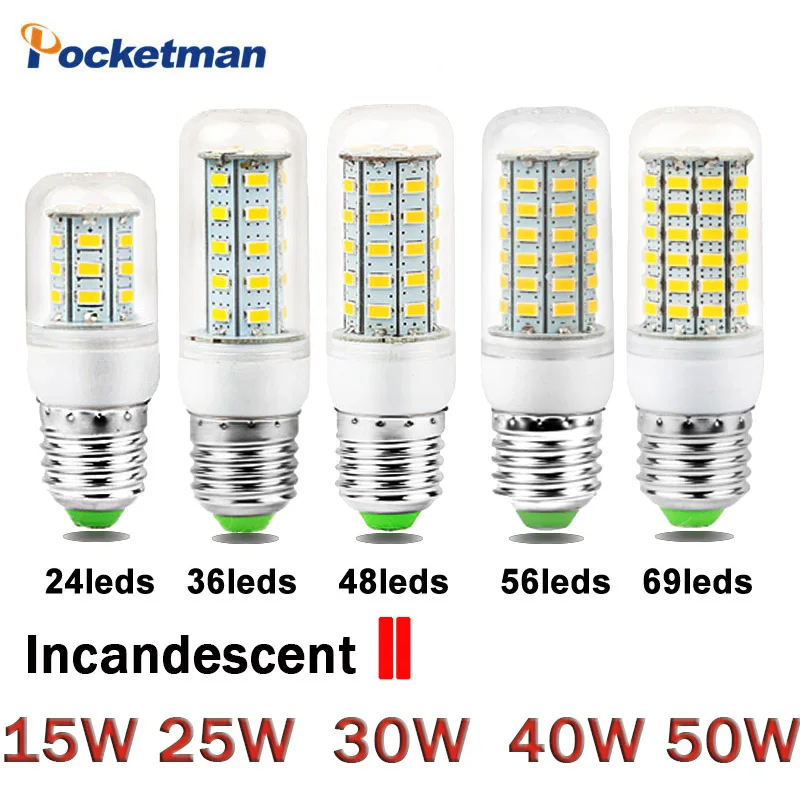 Светодиодная 5730 SMD мозоли E27 E14 светодиодные лампы 110 В 220 В люстра свечи пятно лампада LED Bombillas ампулы светодиодные лампы