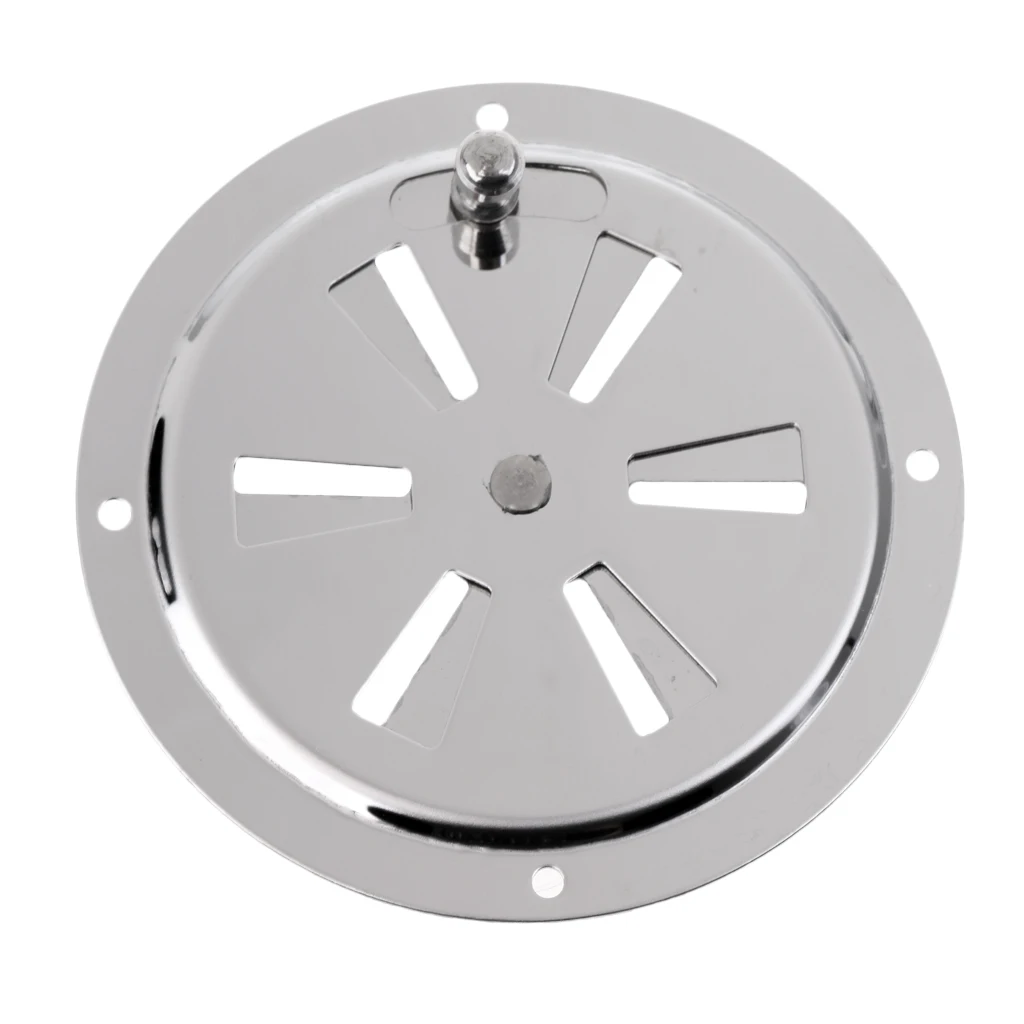 Stainless Steel 100mm Butterfly Boat Round Louvered Vent Cover Marine Hardware With Side Knob Boat Accessories