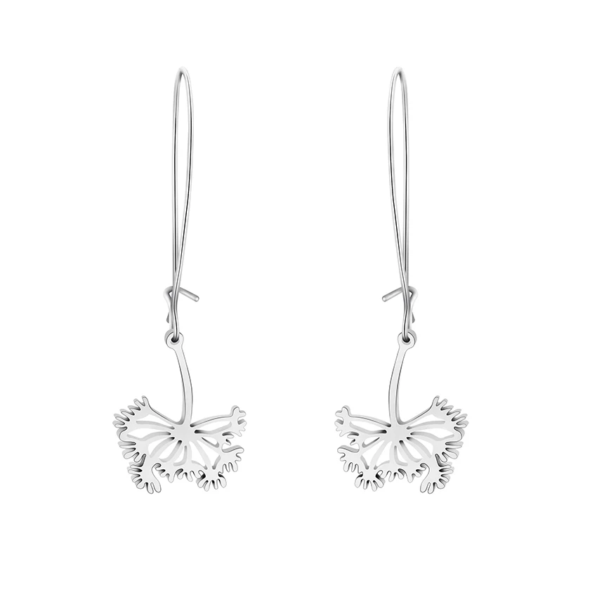 10 пар Висячие серьги для женщин букле d'oreille цветок из нержавеющей стали клеверная серьга золото Bijoux Ювелирные изделия Brinco