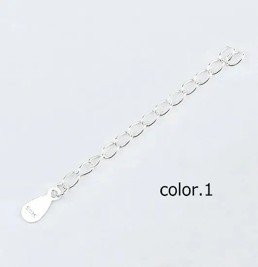 925 пробы серебро 5 см Расширение цепи костюм для ожерелья браслет ножной браслет ювелирные изделия - Цвет: color.1