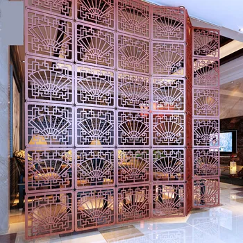 

Foldable screen for the room Decorative partition Blinds Shield for rooms Plastic hanging Wood Retro hollow blinds