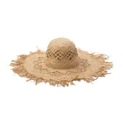 Модные широкополые соломенные шляпы для женщин с широкими полями, женские пляжные шляпы для защиты от солнца, мягкие летние кепки Boater