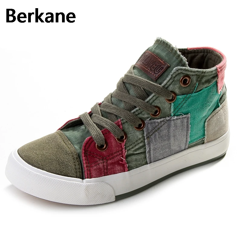 retro denim canvas shoes
