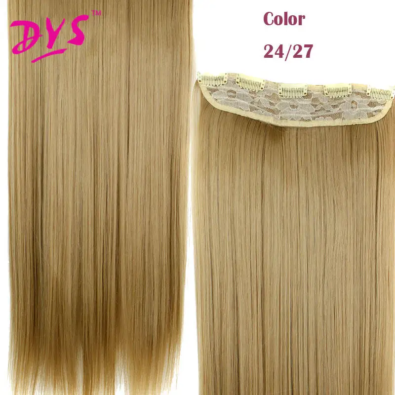 Deyngs 5 Clips Natural straight Clip In Hair Extention 24inch 34 Full Head Clip in HairPieces Long Fake False Synthetic Hair (8)