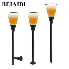 BEIAIDI солнечной мерцающие подсветка-фонарь 3 в 1 Танцы пламенная лампа Солнечный свет факела тики прожекторы Декорации для ландшафтного дизайна