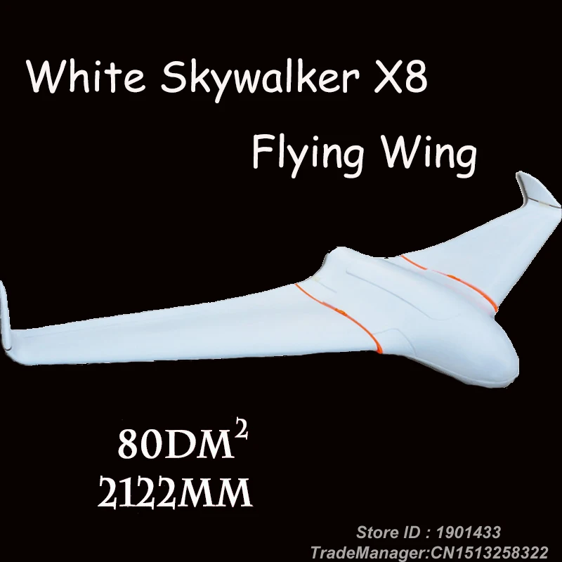 Skywalker X8 white Version Skywalker FPV Flying Wing 2122mm RC Plane Empty frame 2 Meters x-8 EPO RC Toy