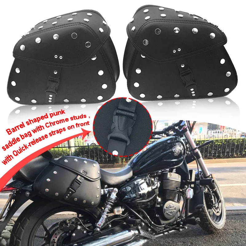 

2pcs Universal PU Leather Motorcycle Saddlebag for Honda for Suzuki for Kawasaki for Yamaha for Harley Sportster XL883 XL1200