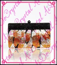 aidocrystal heißer verkauf handgefertigt orangenblütenblätter design abgedeckt kristall kleine kupplung frauen abendgesellschaft handtaschen