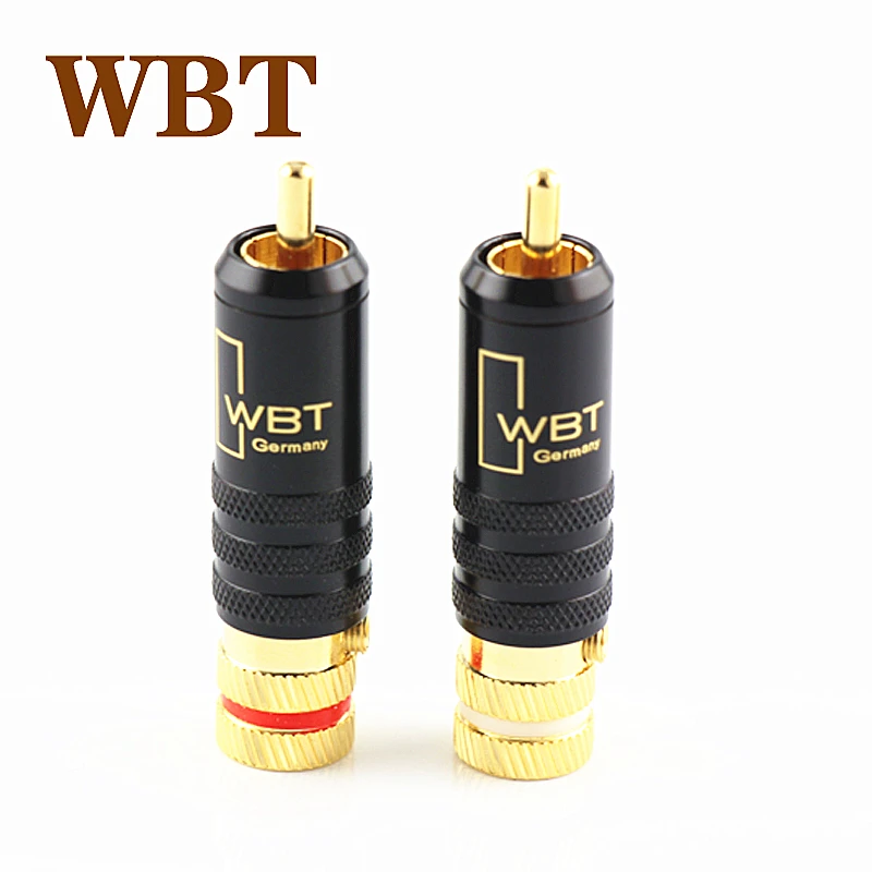 2pcs WBT-0144 Gold Plated RCA Locking Plugs Audio Video Connectors YT