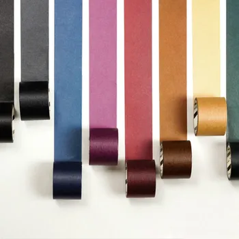 

1 Pcs Vintage Watercolor Pure Color Paper Decorative Adhesive Tapes Washi Tape/Masking Tape Stationery Stickers