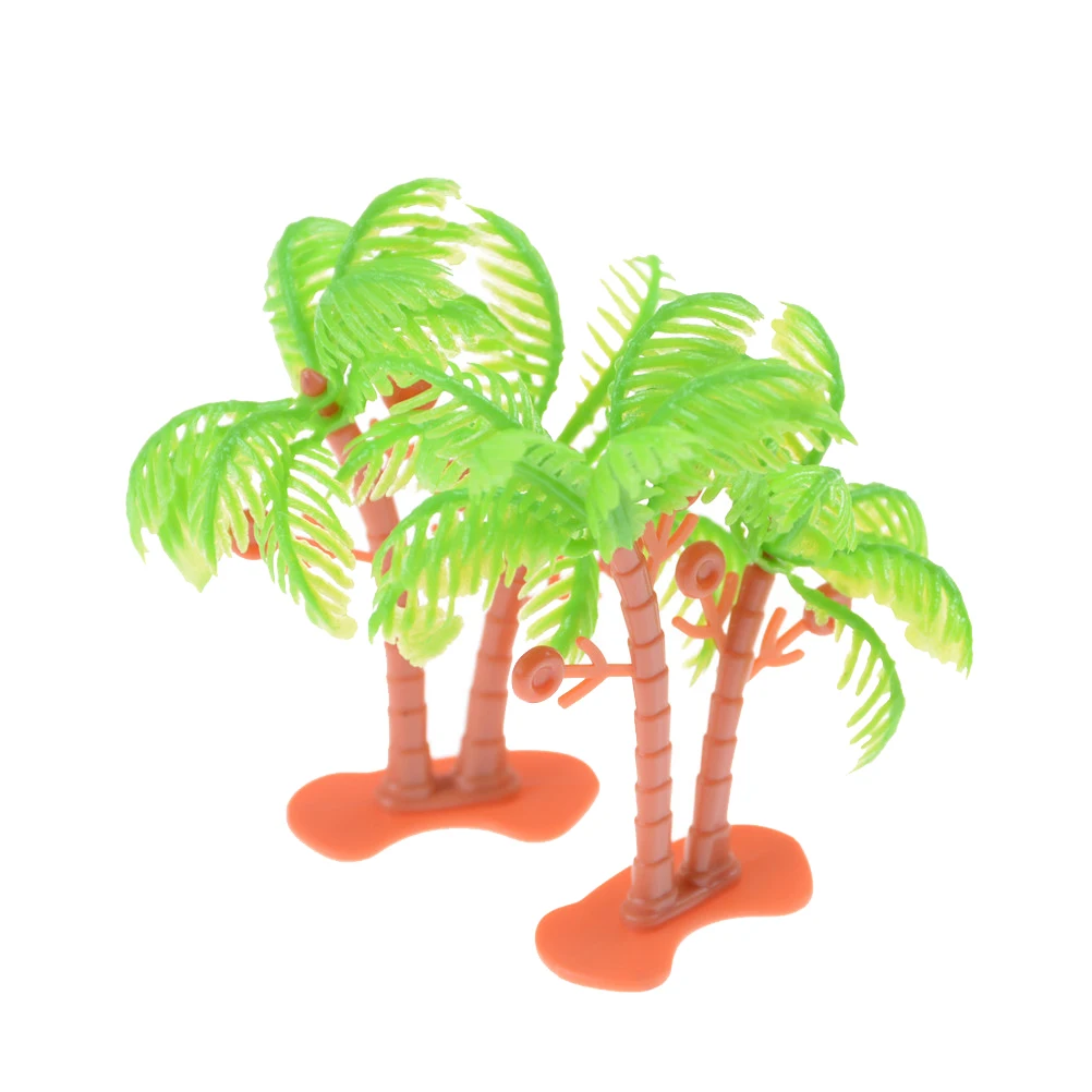 100Pcs Fish Tank Plants Nontoxic Artificial Aquarium Coconut Trees Ornament Decoration |