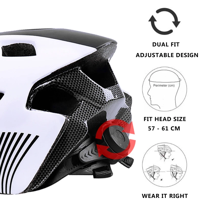Online PHMAX 2019 Bicycle Helmet EPS Insect Net Road MTB Bike Windproof 2 Lenses Integrally molded Helmet Cycling Casco Ciclismo