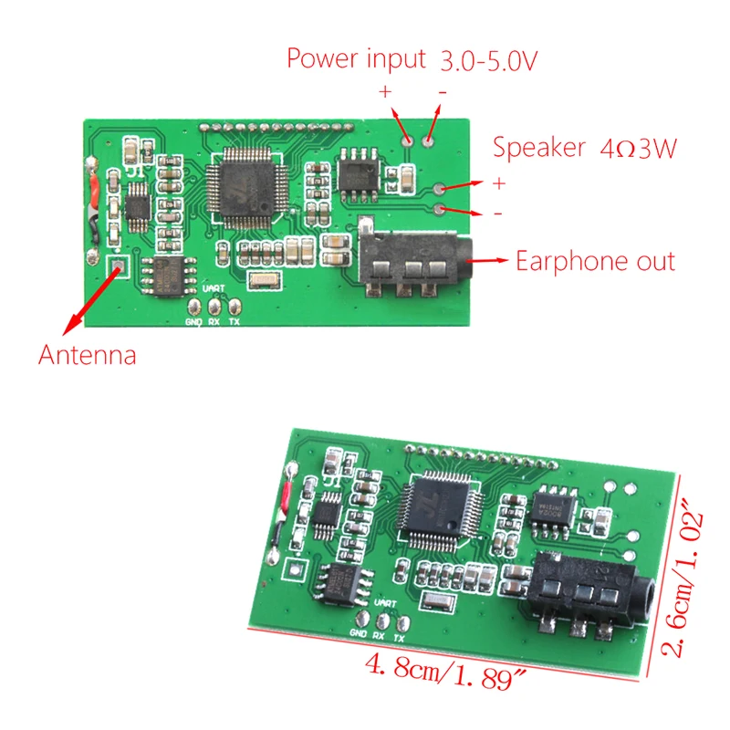 87-108MHz DSP и PLL цифровой беспроводной микрофон стерео аудио FM приемник модуль
