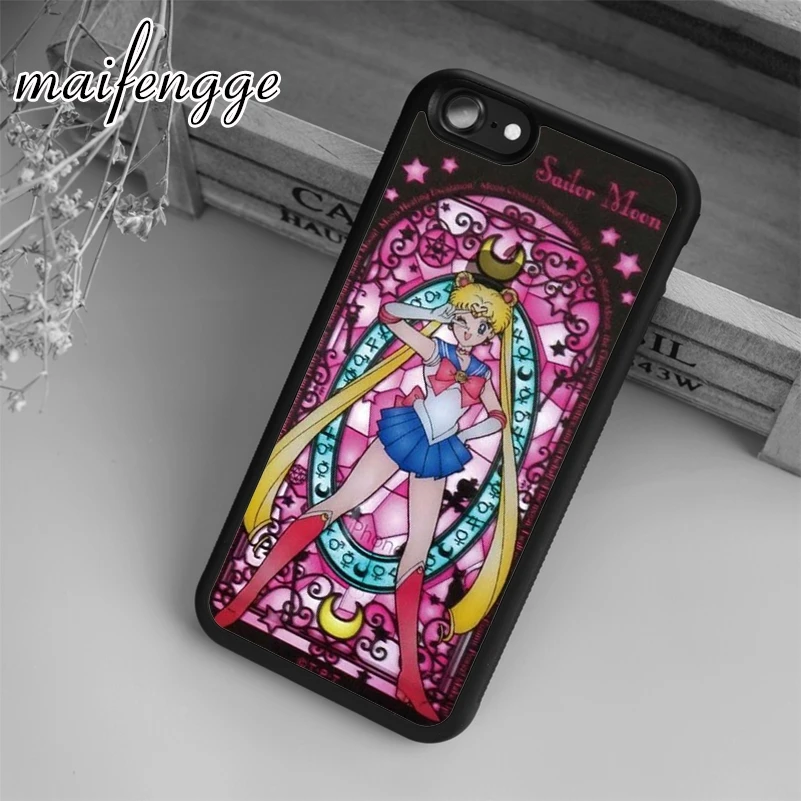 

maifengge Pretty Guardian Sailor Moon Case For iPhone 6 6S 7 8 Plus X 5 5S SE Case cover for Samsung S5 S6 S7 edge S8 Plus shell