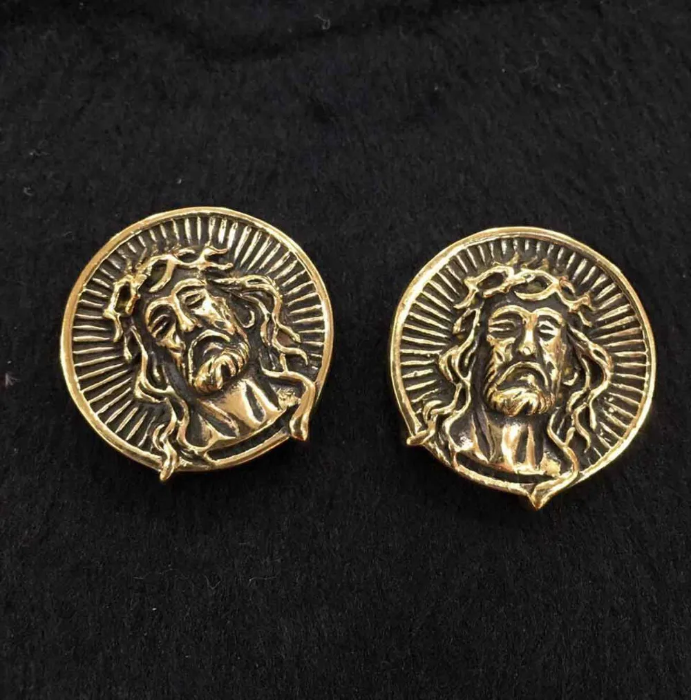 

3pcs ScrewBack Brass Jesus God Concho /Decor LeatherCraft Accesories