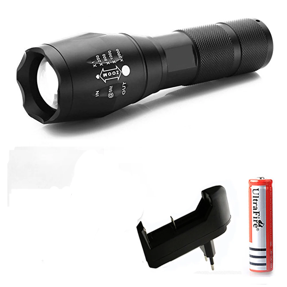 

Outdoor multi-purpose tool Tactical 8000 Lumens LED Flashlight L2 Waterproof 5 Modes LED Torch with Battery For Camping Hiking
