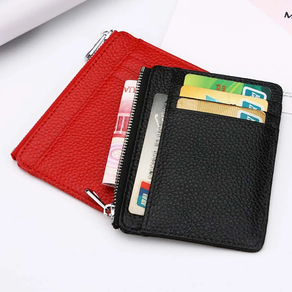 ID держатель для карт-8 шт., бумажник с застежкой-молнией сумки Мини Тонкий металлический Бумажник Кредитная карта кошелек для монет, карт многофункциональные Кошельки для монет