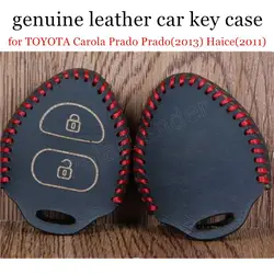 Только красный цена со скидкой подходит для TOYOTA Карола Прадо (2013) Haice (2011) швейные кожаный чехол Key автомобилей ручного шитья случае ключ