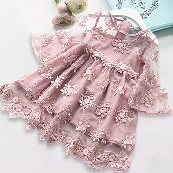 

Humor Bear New Spring Children's Clothing Girls Lace Dress kid's Clothes Cute Birthday Party Princess Baby Girls Clothes Dress