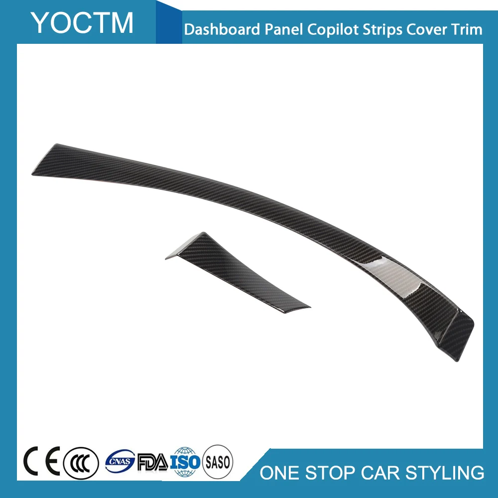 

Car Styling ABS Dashboard Panel Copilot Decorative Strips Cover Trim for Nissan Patrol Accessories Black Carbon Fiber Wood Grain