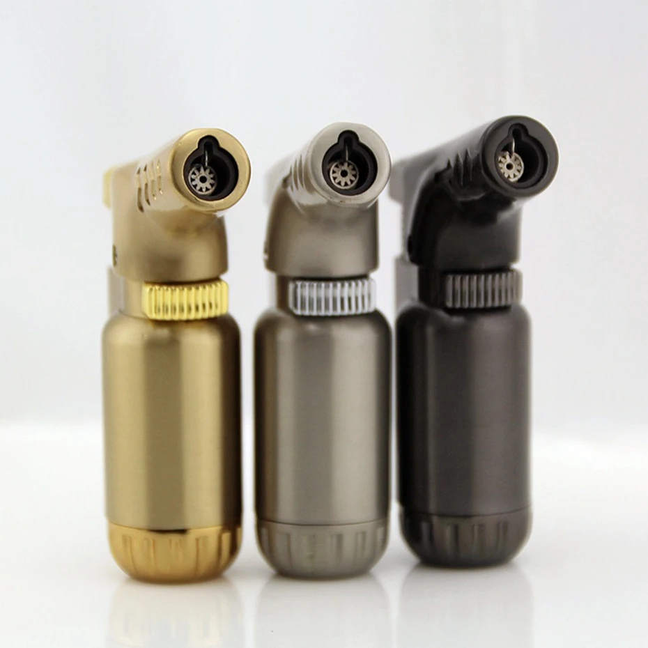 

YINGTOUMAN Mini Butane Torch Cigarette Windproof Lighter Metal Fire Ignition Burner NO GAS Outdoor Gas Burner Gas Lighter